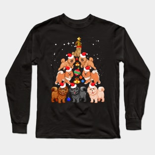 Chow Chow Christmas Tree Long Sleeve T-Shirt